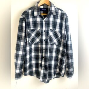 Noon Goons Downtown Los Angeles Throw it Overshirt Flannel Checkered Size Medium